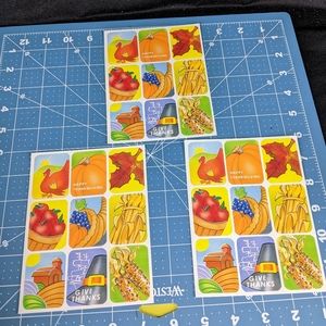 New vintage eureka Thanksgiving stickers